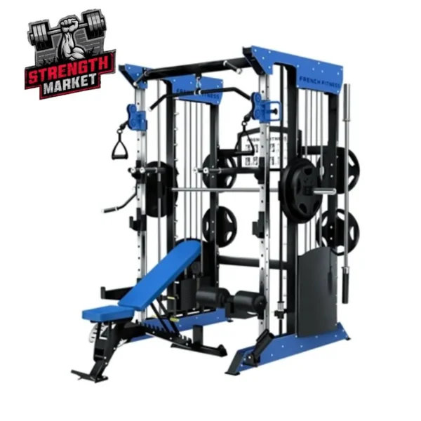 French Fitness FSR70 Dual Cable Smith & Half Rack System (New)